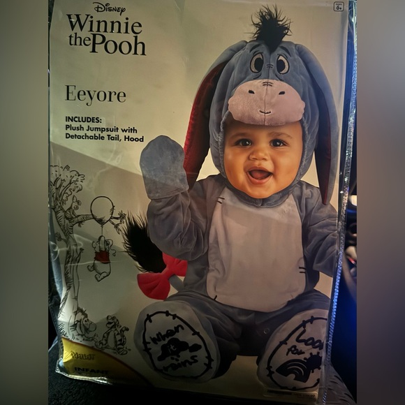 Spirit Halloween Eeyore infant costume size 12-18 months, missing tail - Picture 13 of 13